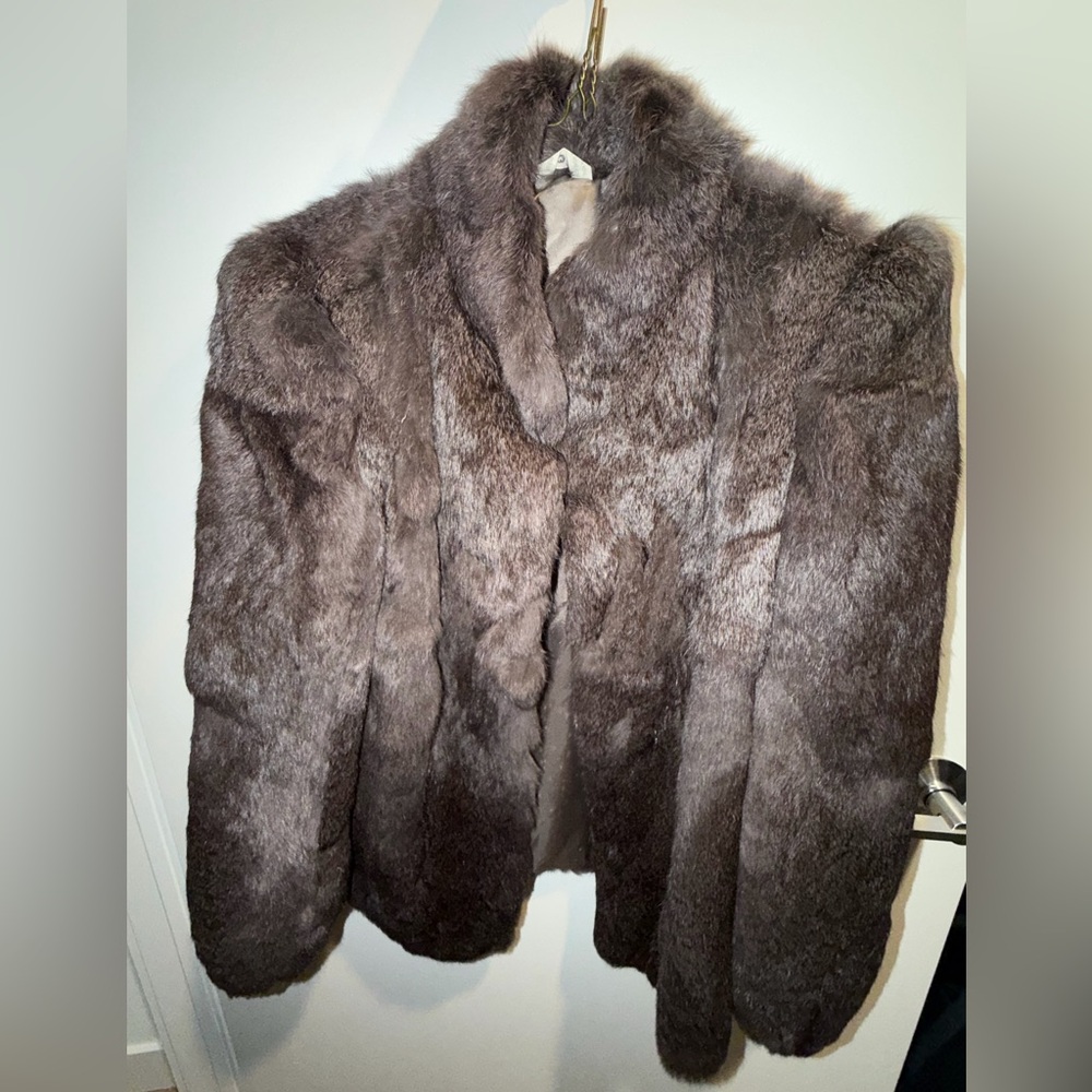 Vintage Brown Rabbit Fur Coat
